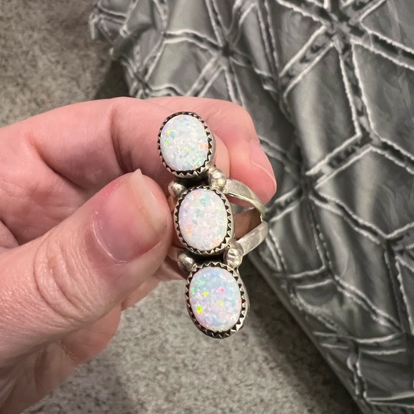 Jewelry | Ms Native American Made Sterling Silver White Opal Crawler ...